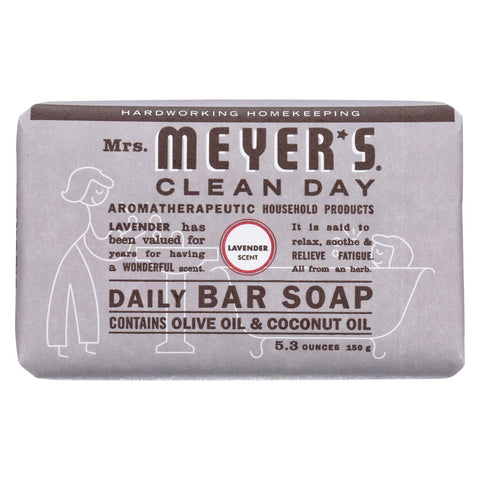 Mrs. Meyer's Clean Day - Bar Soap - Lavender - 5.3 Oz - Case Of 12