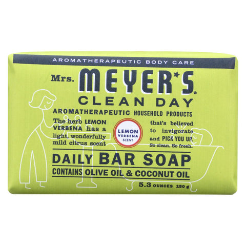 Mrs. Meyer's Clean Day - Bar Soap - Lemon Verbena - 5.3 Oz - Case Of 12