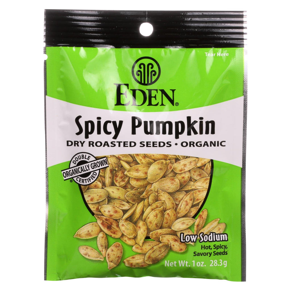 Eden Foods Organic Pumpkin Seeds - Dry Roasted - Spicy - 1 Oz - Case Of 12