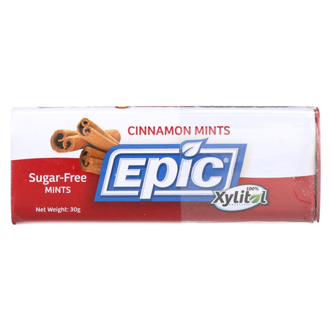 Epic Dental - Xylitol Mints - Cinnamon Xylitol Tin - 60 Ct - Case Of 10