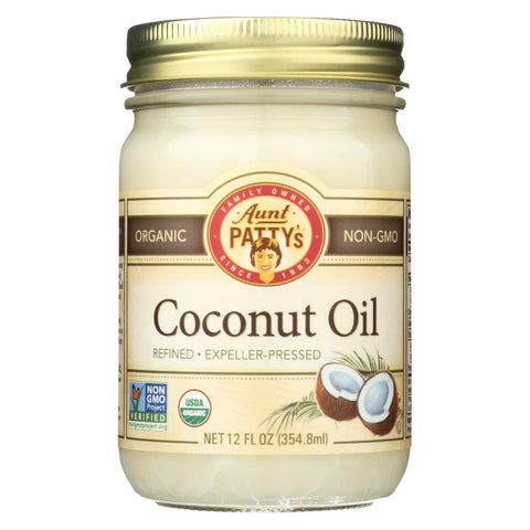 Aunt Patty's  Organic Coconut Oil - Case Of 6 - 12 Fl Oz.