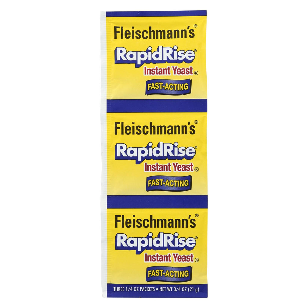 Fleischmann's Classic Yeast - Rapidrise - 3 Packets - .75 Oz - Case Of 20