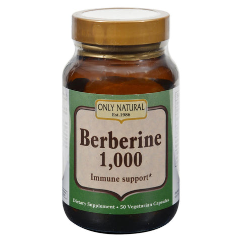 Only Natural Berberine - 1000 Mg - 50 Vegetarian Capsules