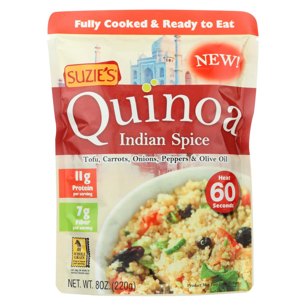 Suzie's Quinoa - Ready To Eat - Indian Spice - 8 Oz - Case Of 6