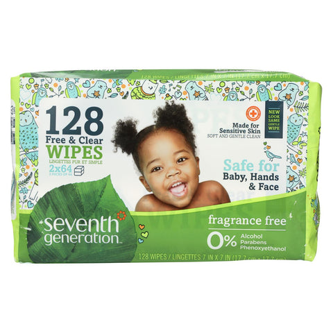 Seventh Generation Baby Wipes - Free And Clear - Refll - 128 Count