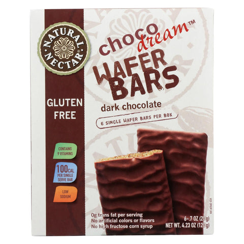 Natural Nectar Chocodream Gluten - Free Wafer Bars - Chocolate - Case Of 14 - 4.23 Oz.