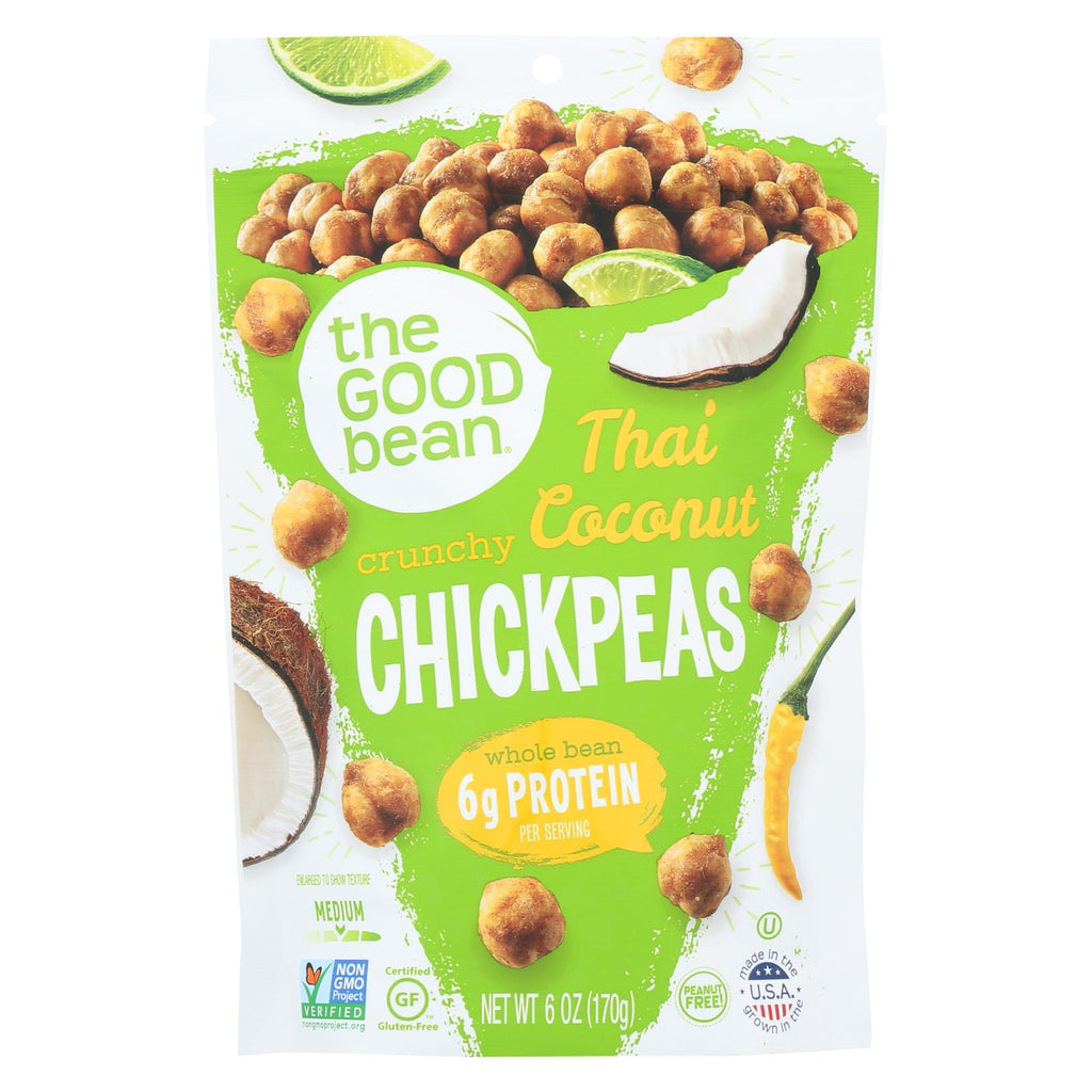 The Good Bean Crispy Crunchy Chickpea Snacks - Thai Coconut Lemongrass - Case Of 6 - 6 Oz.