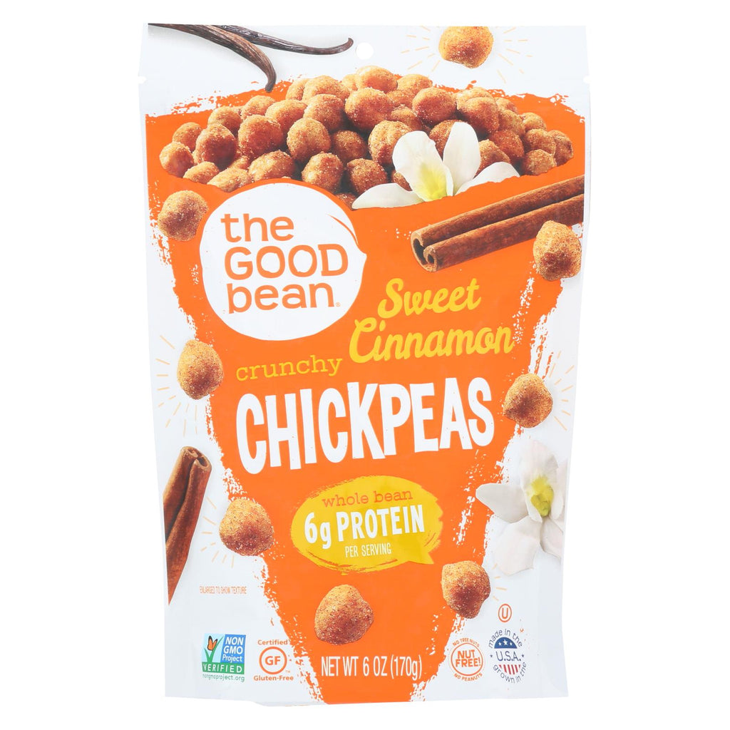 The Good Bean Crispy Crunchy Chickpea Snacks - Sweet Cinnamon - Case Of 6 - 6 Oz.