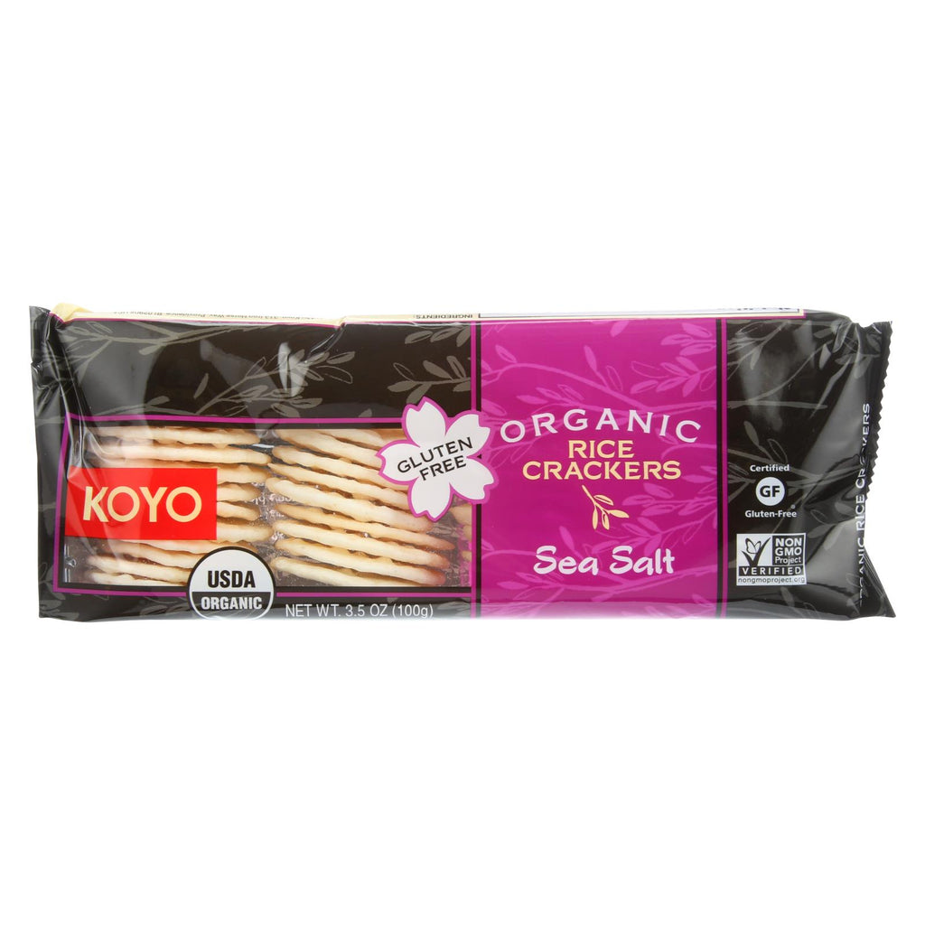 Koyo Rice Crackers - Organic - Sea Salt - 3.5 Oz - Case Of 12