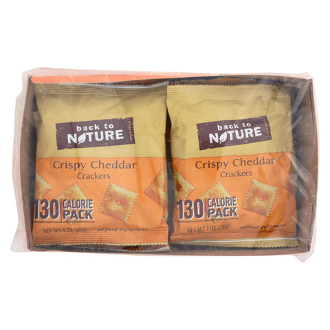 Back To Nature Crispy Cheddar Crackers - Case Of 4 - 1 Oz.