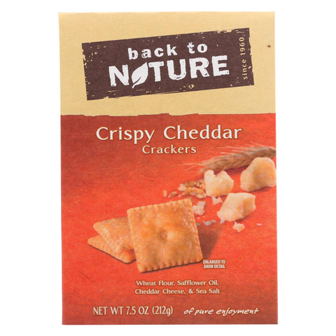 Back To Nature Crispy Cheddar - Case Of 6 - 7.5 Oz.