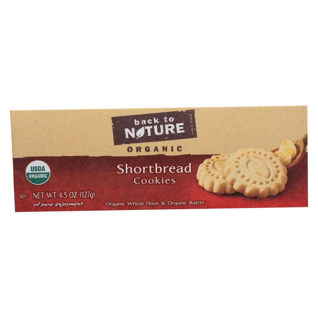 Back To Nature Shortbread Cookies - Case Of 6 - 4.5 Oz.