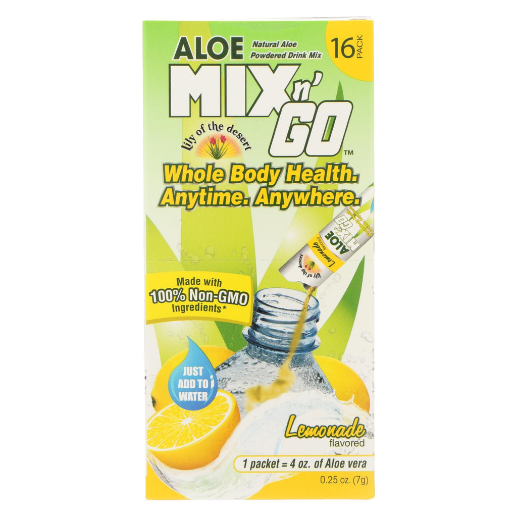 Lily Of The Desert - Aloe Mix N' Go - Lemonade - 16 Packets