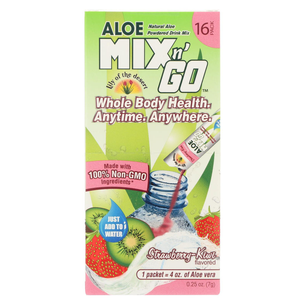 Lily Of The Desert - Aloe Mix N' Go - Strawberry Kiwi - 16 Packets