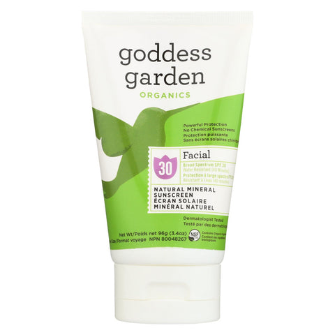 Goddess Garden Organic Sunscreen - Facial Spf 30 Lotion - 3.4 Oz