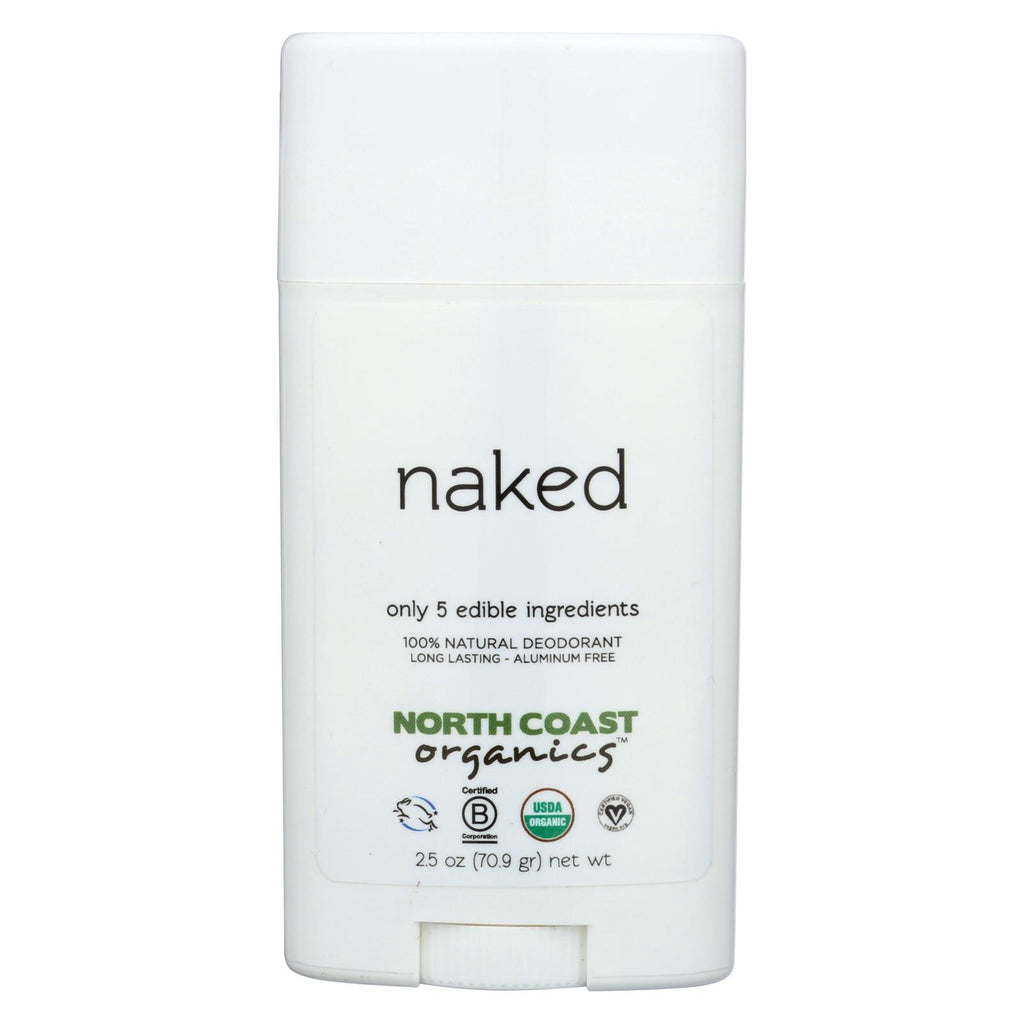 North Coast Organics Deodorant - Naked, Sensitive Skin - 1 Each - 2.5 Oz.