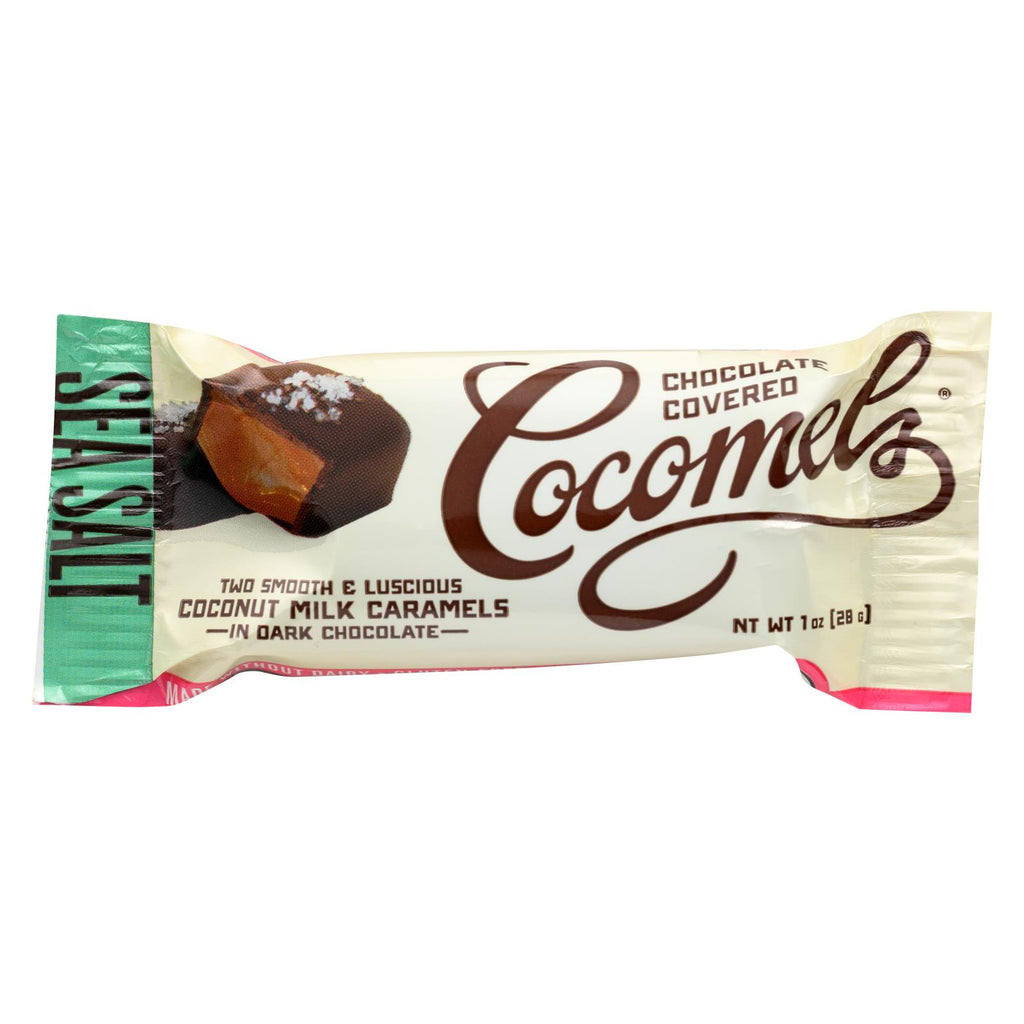 Cocomel - Dark Chocolate Covered Cocomel -s - Sea Salt - Case Of 15 - 1 Oz.