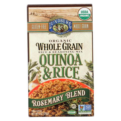 Lundberg Family Farms Organic Quinoa And Rice - Rosemary Blend - Case Of 6 - 6 Oz.