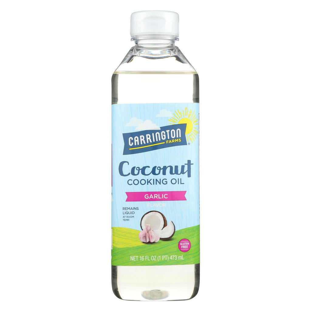 Carrington Farms Coconut Oil - Garlic Flavor - Case Of 6 - 16 Fl Oz.