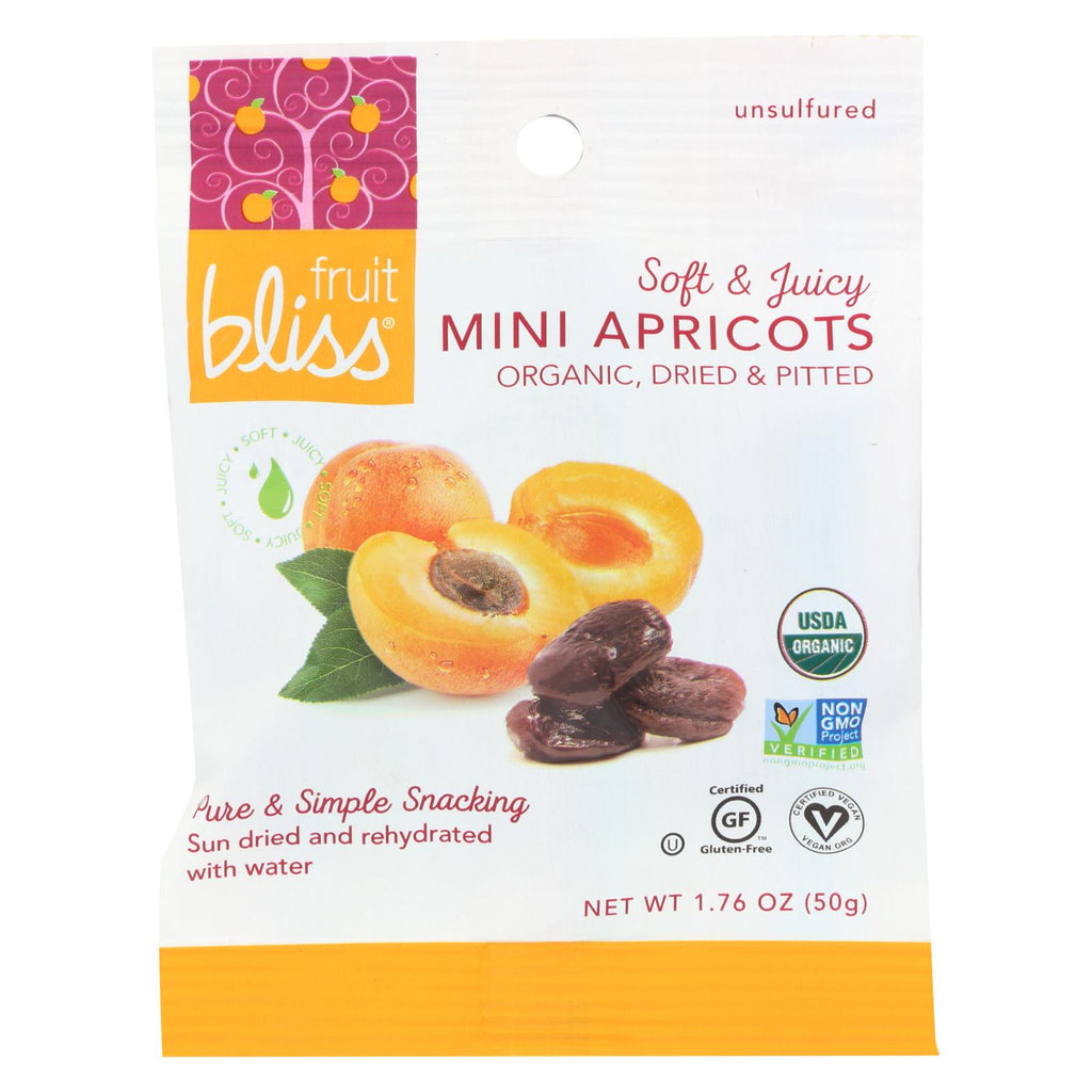 Fruit Bliss - Organic Turkish Mini Apricots - Mini Apricots - Case Of 12 - 1.76 Oz.