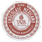 Taza Chocolate Organic Chocolate Mexicano Discs - 40 Percent Dark Chocolate - Salted Almond - 2.7 Oz - Case Of 12