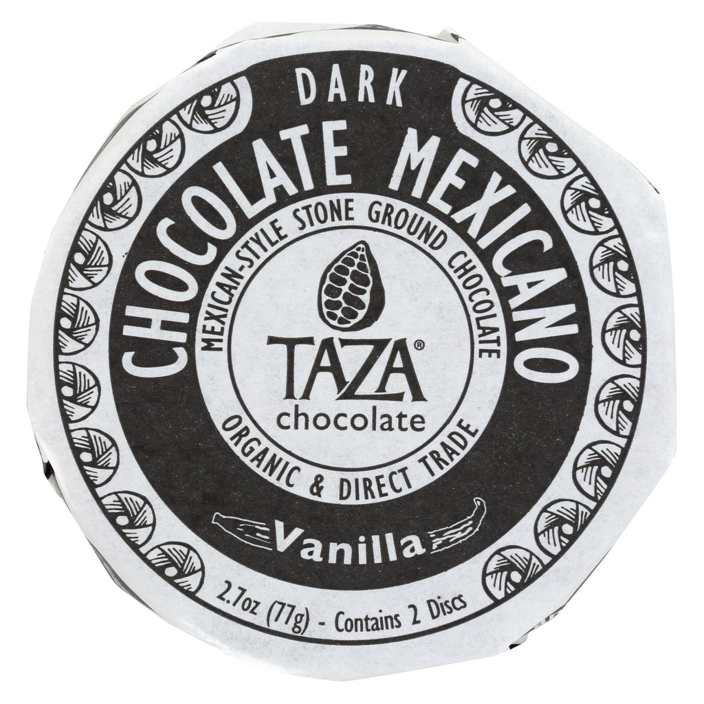 Taza Chocolate Organic Chocolate Mexicano Discs - 50 Percent Dark Chocolate - Vanilla - 2.7 Oz - Case Of 12