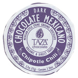 Taza Chocolate Organic Chocolate Mexicano Discs - 70 Percent Dark Chocolate - Chipotle Chili - 2.7 Oz - Case Of 12