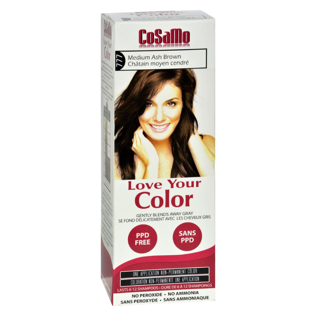 Love Your Color Hair Color - Cosamo - Non Permanent - Med Ash Brown - 1 Ct