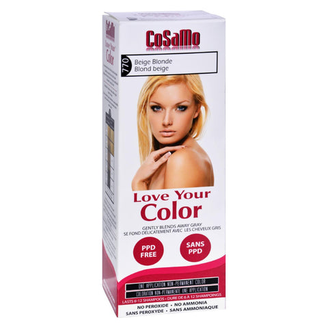 Love Your Color Hair Color - Cosamo - Non Permanent - Beige Blonde - 1 Ct