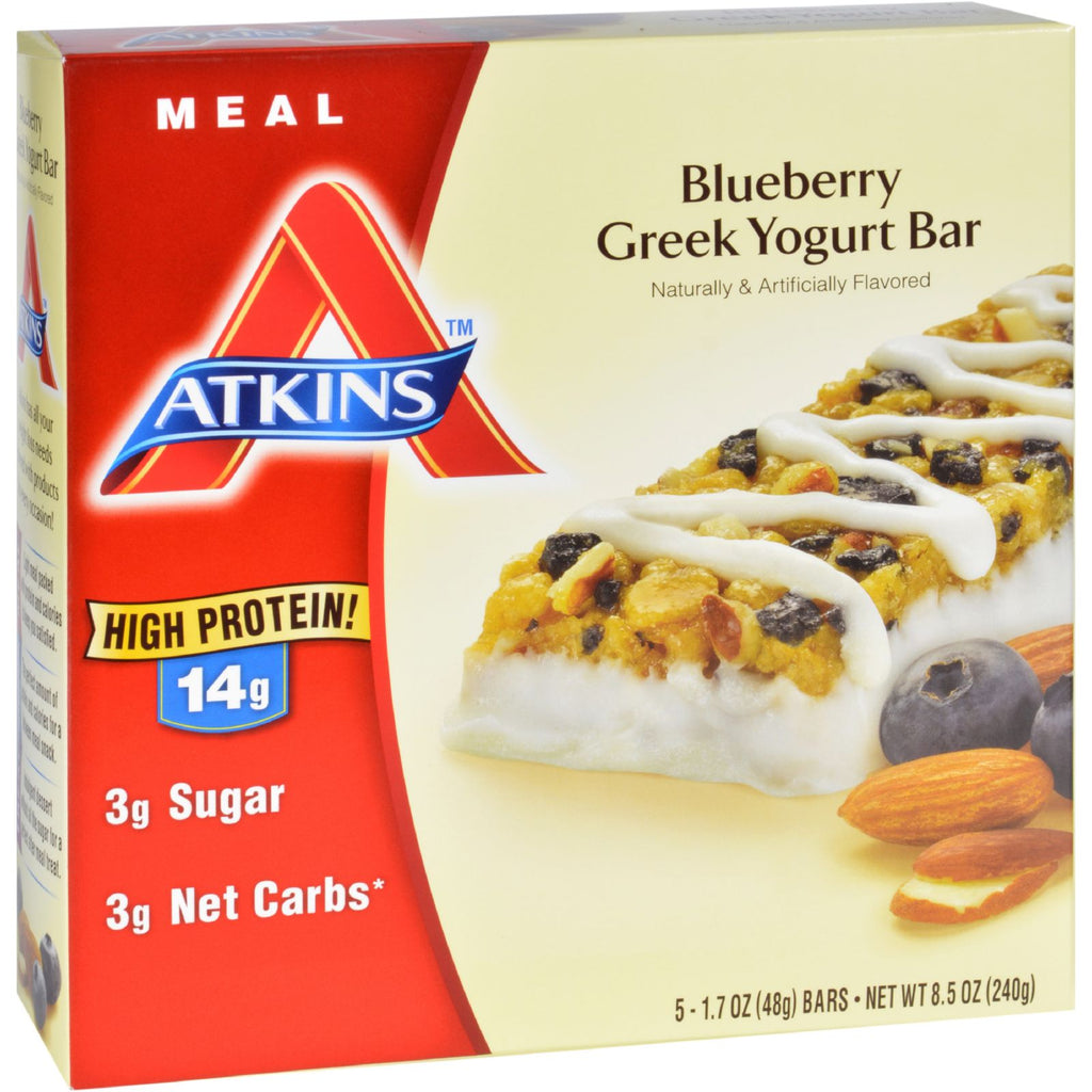 Atkins Advantage Bar - Blueberry Greek Yogurt - 5 Ct - 1.7 Oz