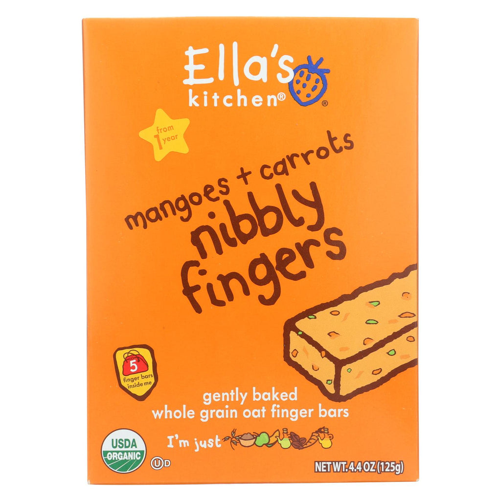 Ella's Kitchen Nibbly Fingers - Mangoes Carrots - Case Of 12 - 4.4 Oz.