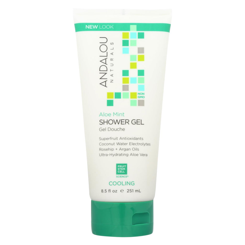 Andalou Naturals Shower Gel - Aloe Mint Cooling - 8.5 Fl Oz