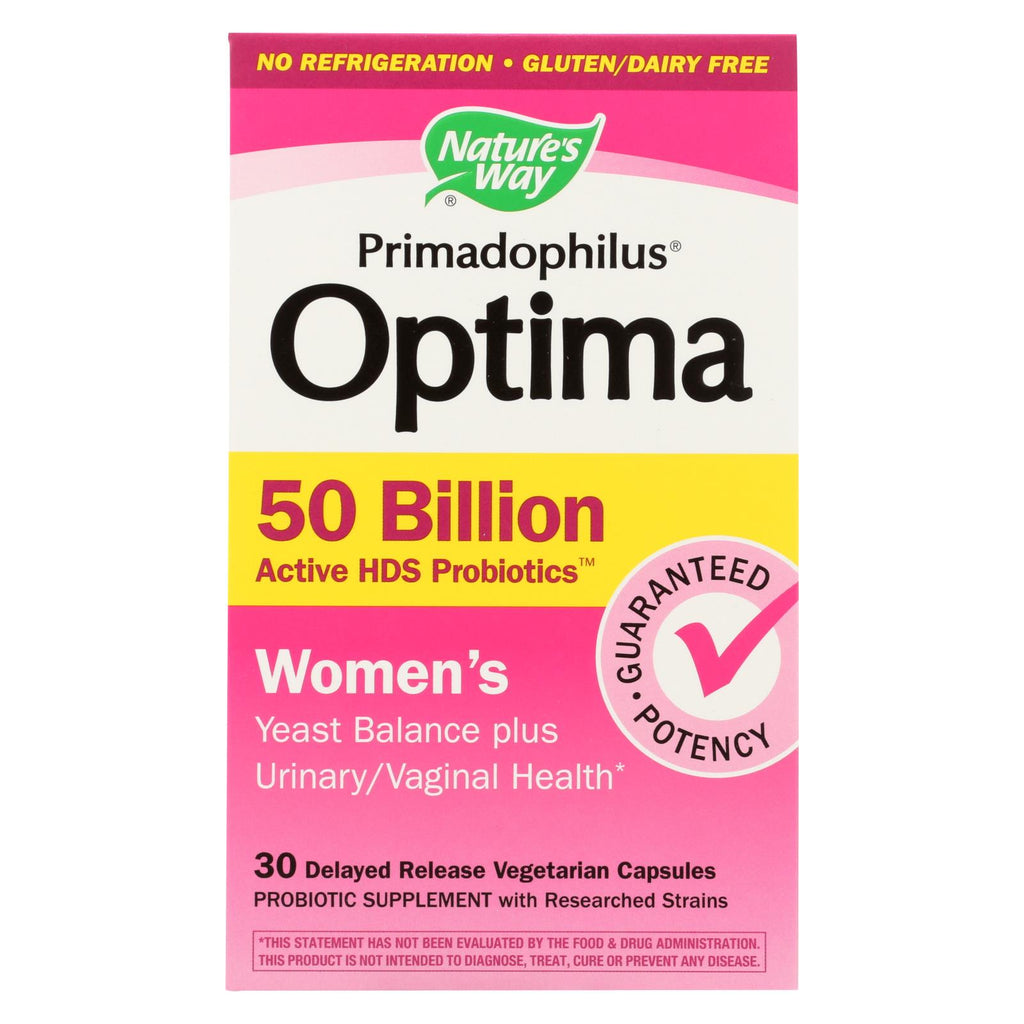 Nature's Way - Primadophilus Optima - Womens - 50 Billion - 30 Vegetarian Capsules