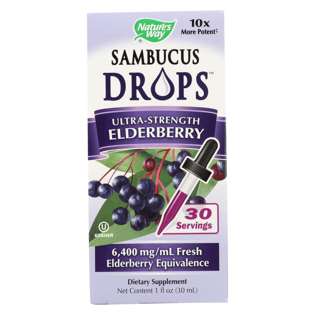 Nature's Way - Sambucus Drops - Ultra Strength - 1 Oz