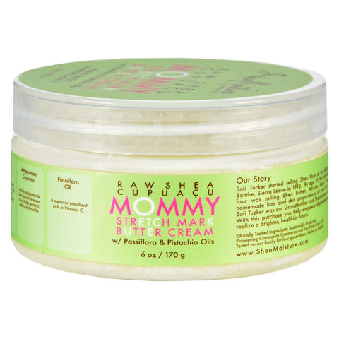 Sheamoisture Stretch Mark Butter Cream - Mommy - Raw Shea Cupuacu - 6 Oz