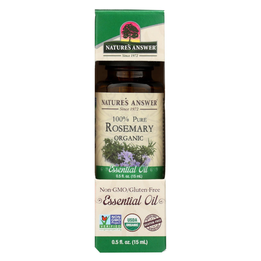 Nature's Answer - Organic Essential Oil - Rosemary - 0.5 Oz.