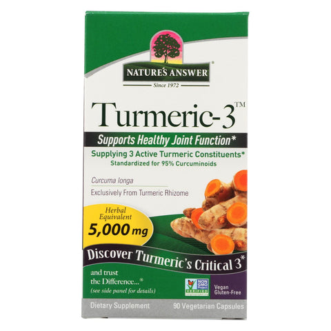 Nature's Answer - Turmeric-3 - 90 Vegetarian Capsules