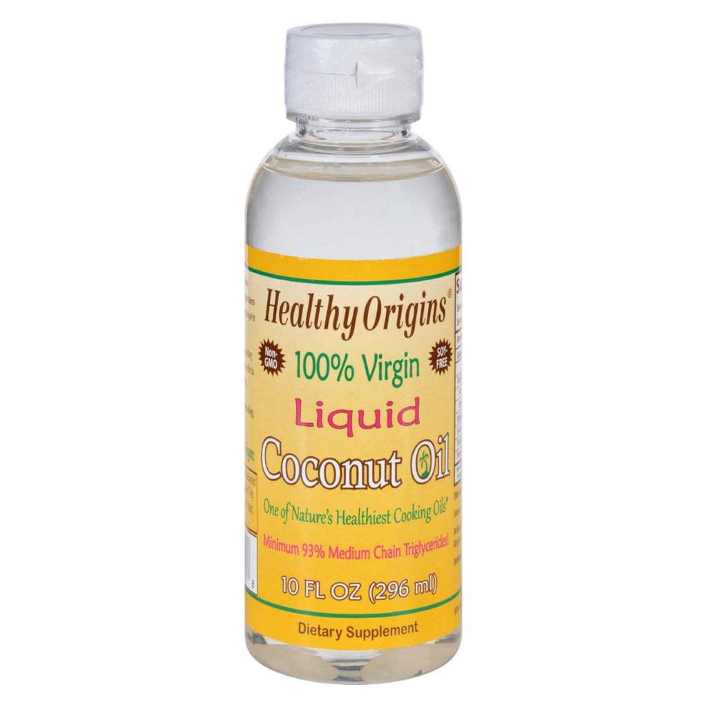 Healthy Origins Coconut Oil - Liquid - 100 Percent Virgin - 10 Oz