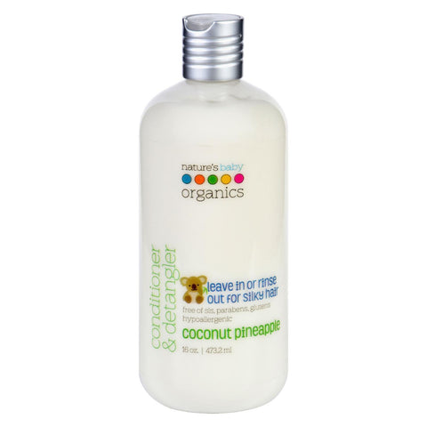 Nature's Baby Organics Conditioner And Detangler - Coconut Pineapple - 16 Oz