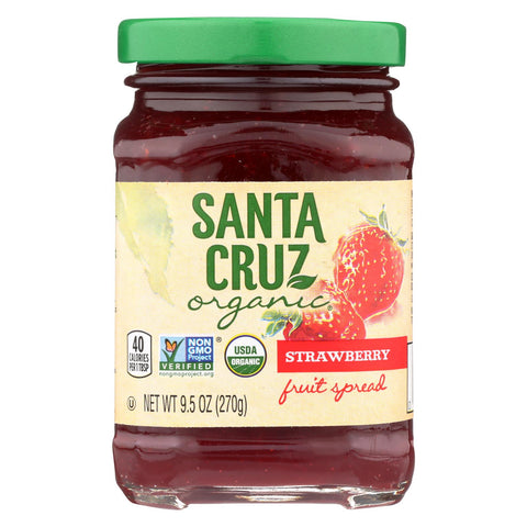 Santa Cruz Organic Fruit Spread - Strawberry - Case Of 6 - 9.5 Oz.