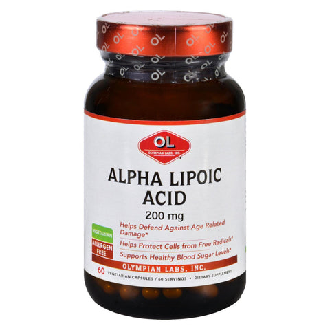 Olympian Labs Alpha Lipoic Acid - 200 Mg - 60 Vegetarian Capsules