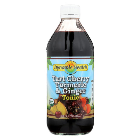 Dynamic Health Tonic - Tart Cherry Turmeric And Ginger - Organic Certified - 16 Oz