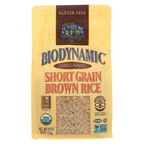 Lundberg Family Farms Organic Rice - Short Grain Brown - Case Of 6 - 1 Lb.