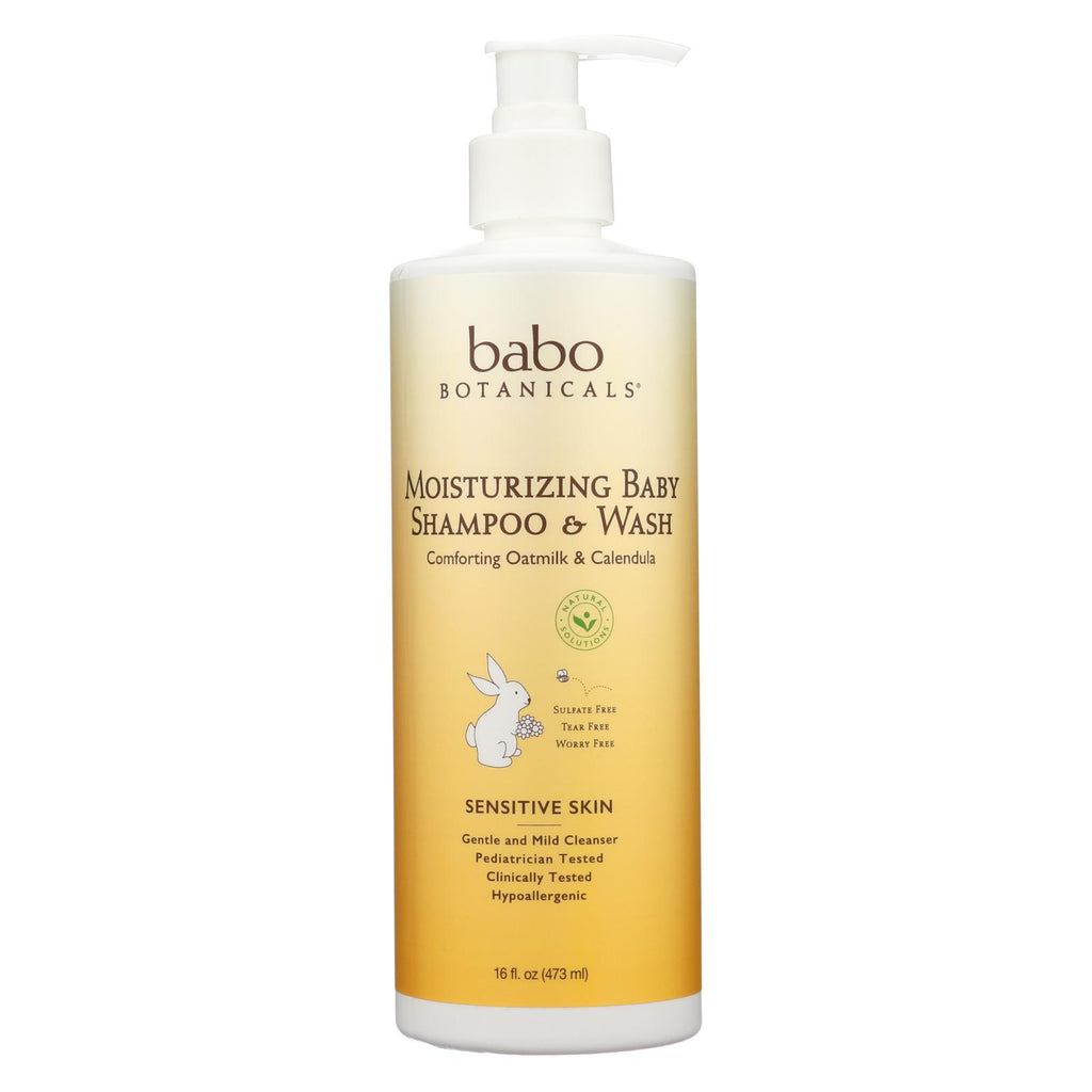 Babo Botanicals - Baby Shampoo And Wash - Moisturizing - Oatmilk - 16 Oz