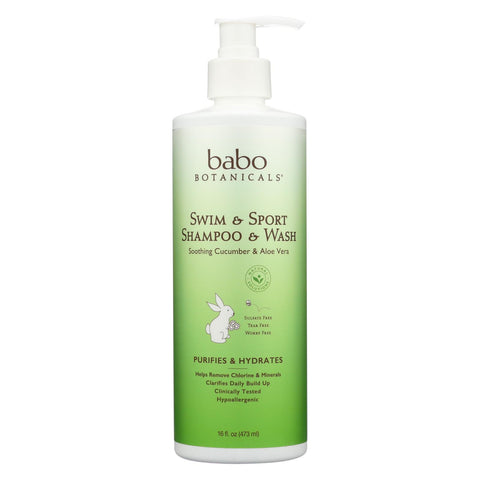 Babo Botanicals - Shampoo And Wash - Swim And Sport - 16 Oz