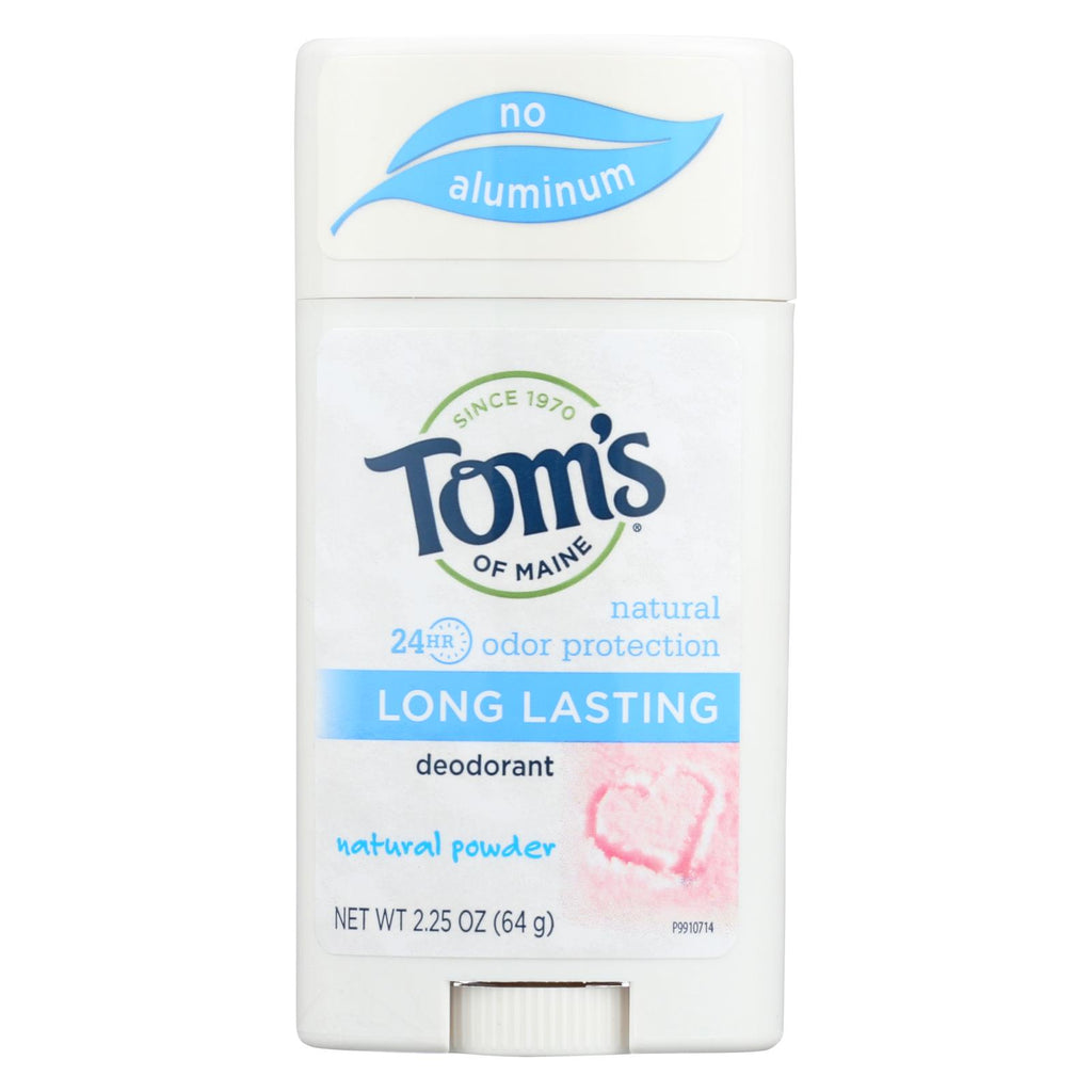 Tom's Of Maine Deodorant - Long Lasting - Stick - Natural Powder - 2.25 Oz - Case Of 6