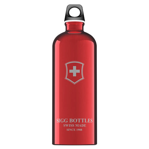 Sigg Water Bottle - Swiss Emblem - Red - 1 Liter