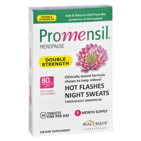 Promensil - Menopause - Double Strength - Relief Hot Flashes Night Sweats - 30 Tablets