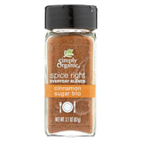 Simply Organic Spice Right Cinnamon Sugar Trio - Case Of 6 - 3.1 Oz.