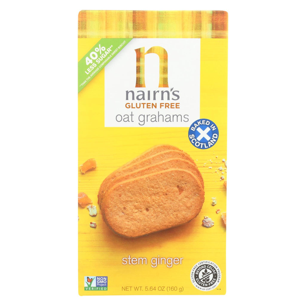 Nairn's Oatmeal Ginger Cookie Gluten - Ginger - Case Of 12 - 5.64 Oz.